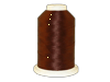 Brother embroidery thread spool in dark brown with white cap on transparent background