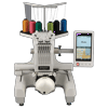 Brother PR650 embroidery machine with 6-needle setup and touchscreen display