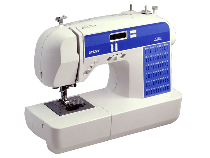 Brother BC-1000 computerized sewing machine with LCD screen and 100 built-in stitches