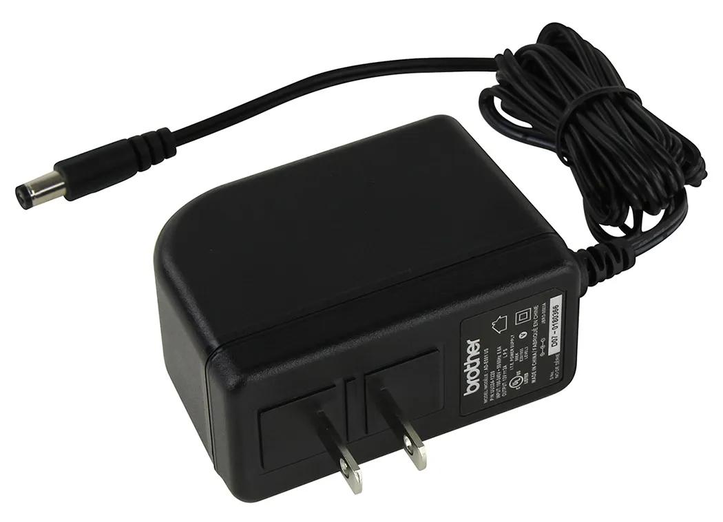 Brother power adapter with coiled cable and barrel connector for printers