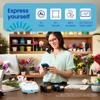Florist using Brother wireless label maker with smartphone to create custom labels