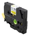 Brother HSe-621 9mm yellow heat-shrink tube cartridge with black text on white background
