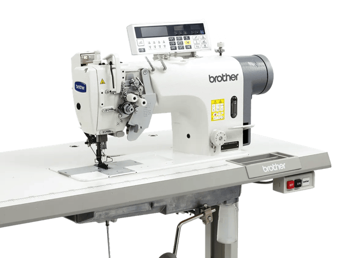 Brother industrial sewing machine with digital control panel and automatic thread trimmer