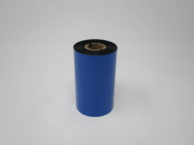 Brother blue thermal transfer ribbon roll with black ink for label printing