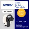 Brother DK-1203 die-cut paper labels in cartridge, 0.66 x 3.4 inches, 24-pack