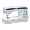 Brother Innov-is BQ3100 sewing and quilting machine with touchscreen display at angle view