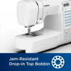 Brother CP2160W sewing machine with jam-resistant drop-in top bobbin and digital display