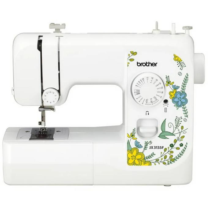Brother JX3135F sewing machine with floral design and stitch selector dial