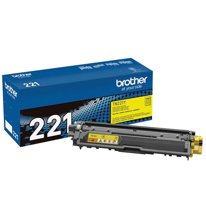 Brother Genuine TN221Y Standard-yield Yellow Toner Cartridge, , large