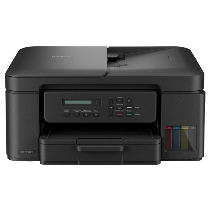 Impresora multifunción de inyección de tinta Brother DCP-T730DW con conectividad inalámbrica y tanques recargables
