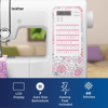 Brother sewing machine with floral design, LCD display, and 60 built-in stitches