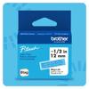 Brother P-touch label tape 12mm blue on light blue Btag-L33