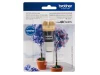 Brother stamp creator cartridge in retail packaging with floral design samples