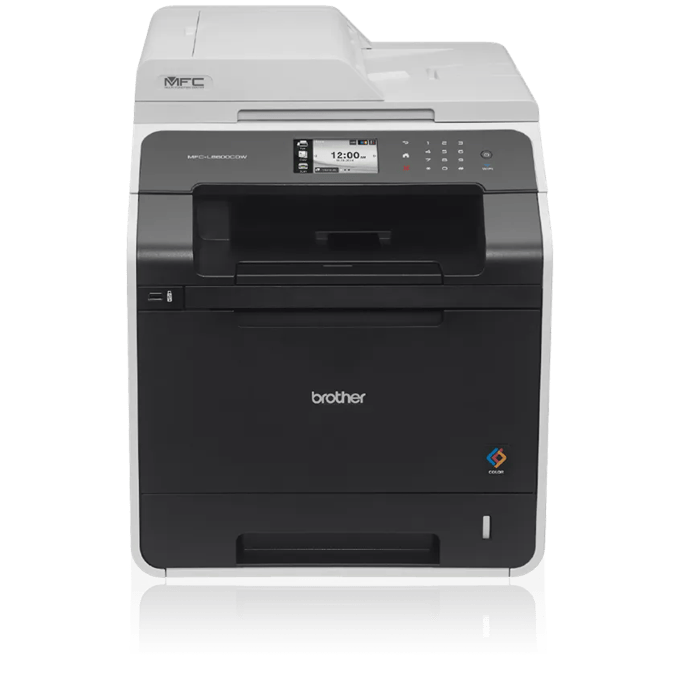 Brother MFC-L8600CDW color laser all-in-one printer with touchscreen and dual paper trays