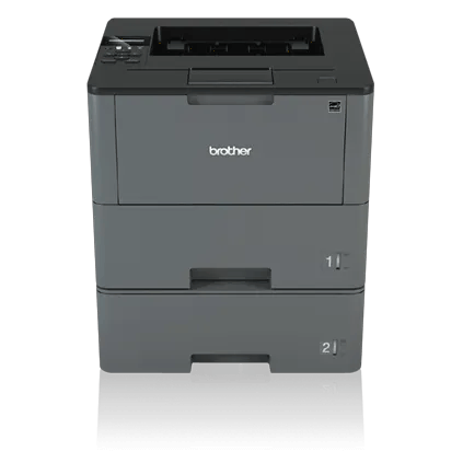 Brother HL-L6200DWT monochrome laser printer with dual paper trays and wireless connectivity
