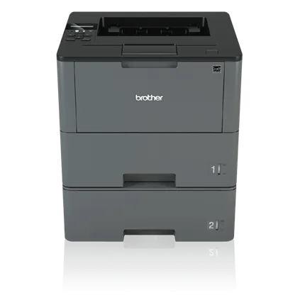 Brother HL-L6200DWT monochrome laser printer with dual paper trays and wireless connectivity