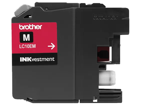 Brother LC10EM magenta INKvestment cartridge with high-yield ink capacity