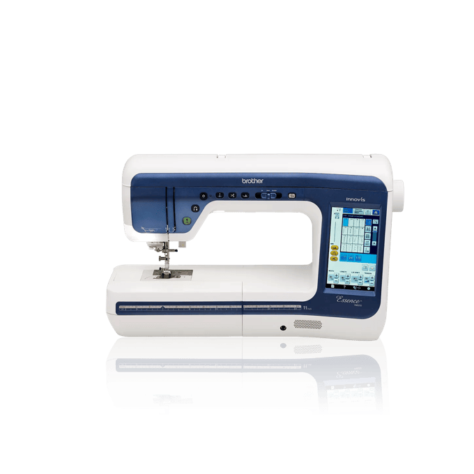 Brother Innov-is VM5200 sewing machine with touchscreen and blue accents