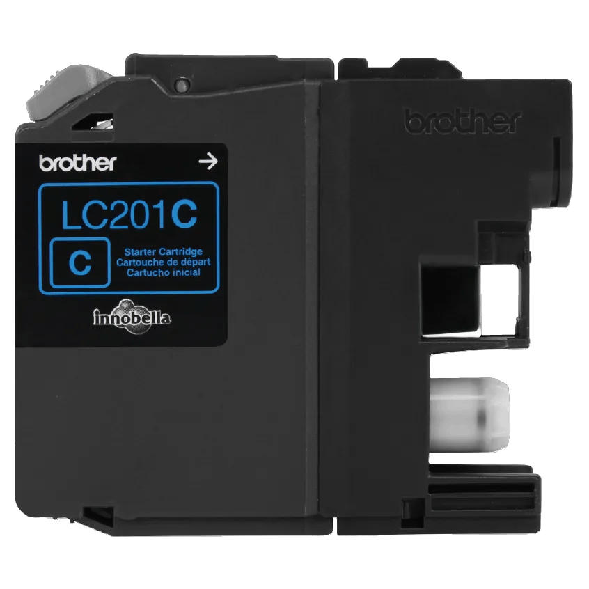 Brother Genuine LC201C Standard-yield Cyan Ink Cartridge, Cyan, medium
