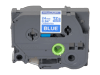 Brother TZe-555 24mm laminated label tape cartridge with white text on blue background