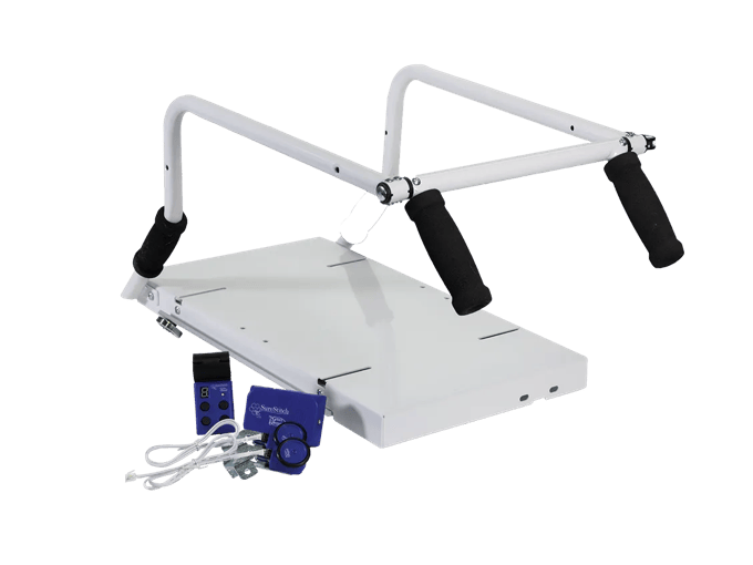 Brother quilting frame with adjustable handles and control panel for sewing machines