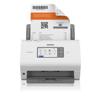 Brother ADS-4900W wireless document scanner with touchscreen and paper in feeder