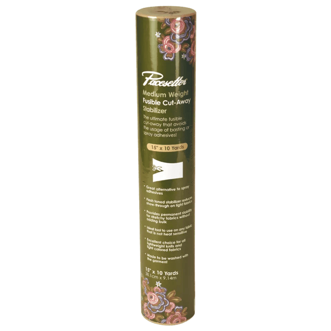 Pacesetter medium-weight fusible cut-away stabilizer roll, 15 inches by 10 yards