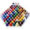 Brother embroidery thread spools in 100 vibrant colors arranged in pyramid display
