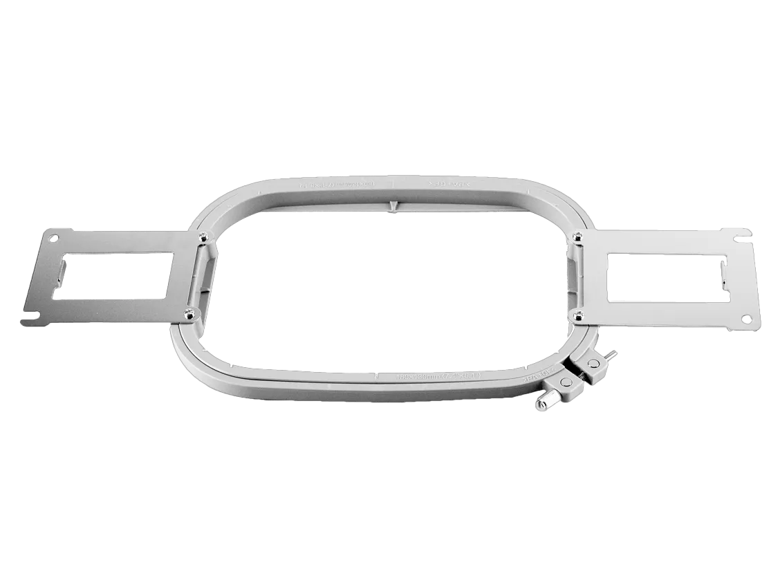 Brother PRH180 embroidery hoop with adjustable metal clamps and oval frame