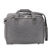 Brother gray sewing machine tote bag with padded handles and adjustable shoulder strap