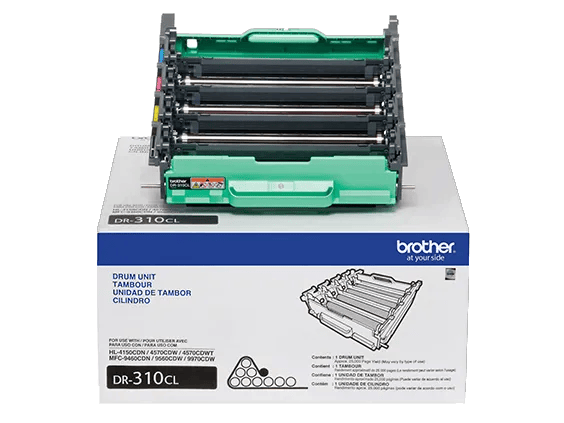 Brother DR-310CL drum unit with color imaging drums displayed on retail packaging
