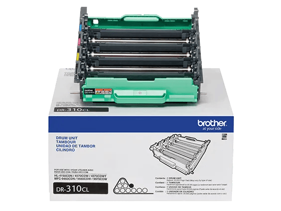 Brother DR-310CL drum unit with color imaging drums displayed on retail packaging