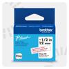 Brother P-touch label tape 12mm red print on white background
