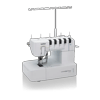 Brother CV3550 double-sided cover stitch machine with white body and thread loopers