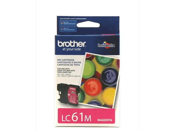Brother LC61M magenta ink cartridge with Innobella technology for vibrant color printing