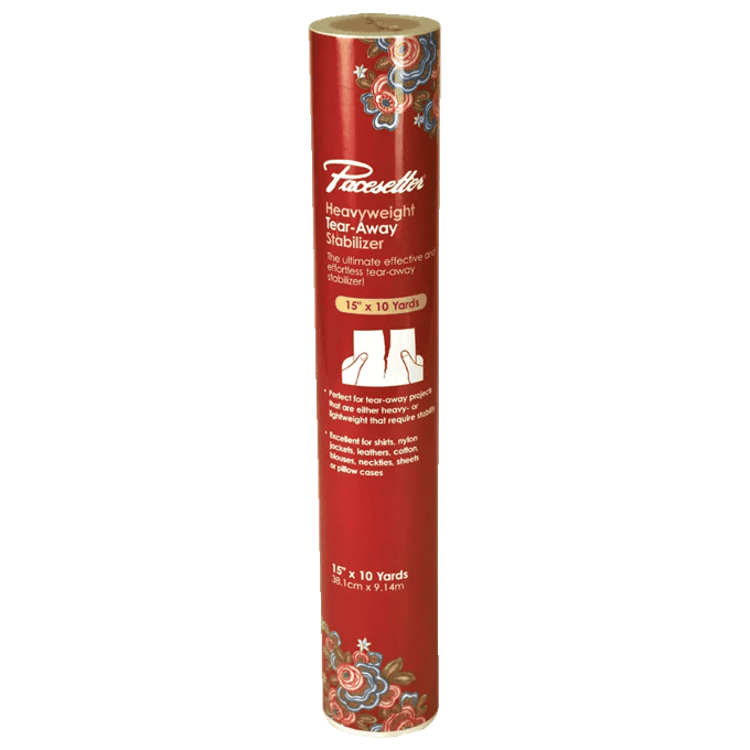 Pacesetter heavyweight tear-away stabilizer roll, 15 inches by 10 yards, red floral packaging