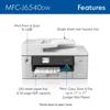 Brother MFC-J6540DW all-in-one wireless printer with 250-sheet tray and ledger-size printing
