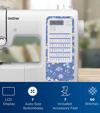 Brother CP2160L sewing machine with floral faceplate and LCD display showing 60 stitches