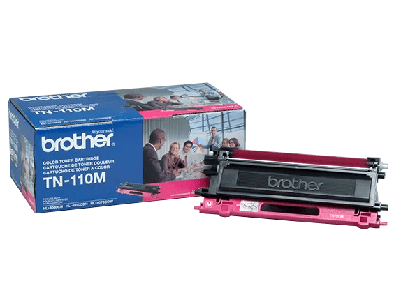 Brother Genuine TN110M Magenta Toner Cartridge, Magenta, large