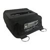 Brother portable printer in padded black carrying case with shoulder strap