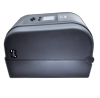 Brother TD-4650TN thermal desktop label printer with LCD display, side view