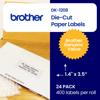 Brother DK-1208 die-cut address labels, 1.4 x 3.5 inches, 24-pack with 400 labels per roll