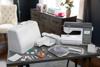Brother Innovis NS2850D sewing and embroidery machine with Disney designs in home craft room