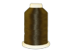 Brother embroidery thread spool in olive green on white background
