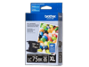 Brother LC75BK XL high-yield black ink cartridge in retail packaging