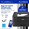 Brother HL-L2460DW XL wireless monochrome laser printer with high-yield toner