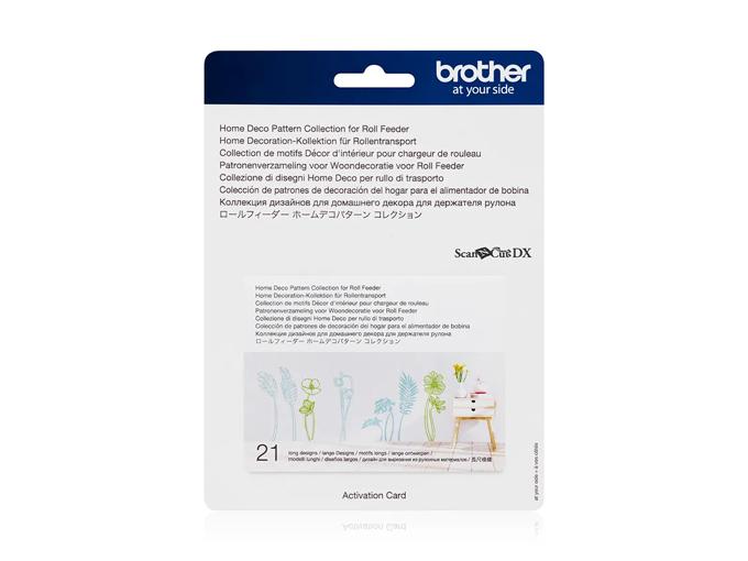 Brother ScanNCut DX home deco pattern collection activation card for roll feeder