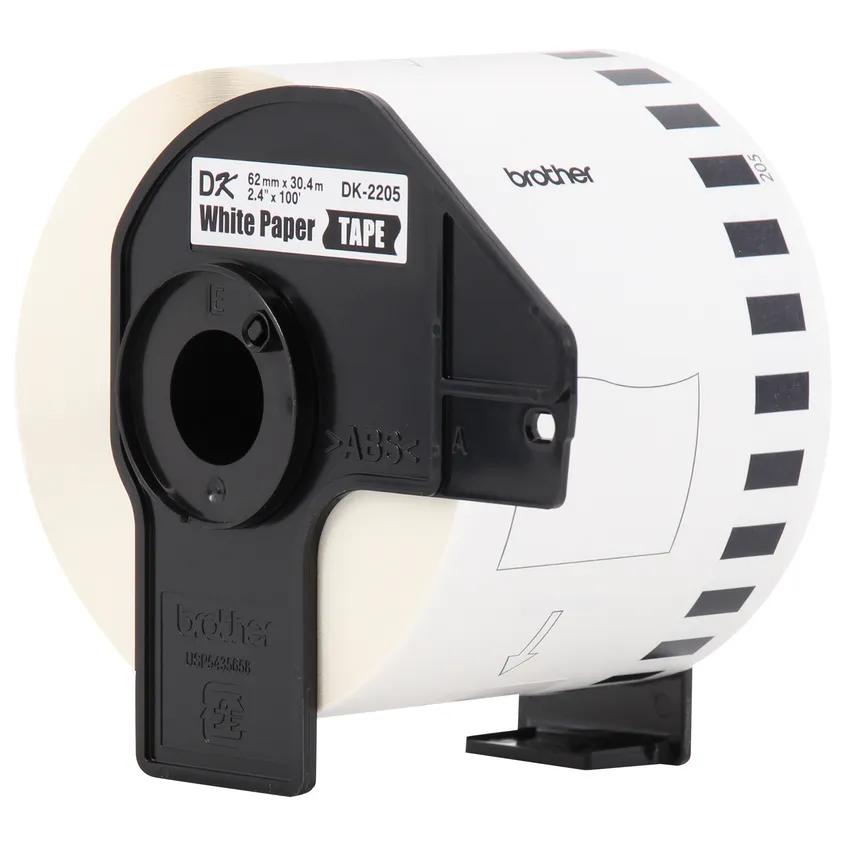 2.4 in x 100 ft (62 mm x 30.4 m) Black on White Continuous Length Paper Tape, photo 2