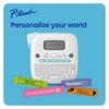 Brother P-touch label maker with colorful customized labels for home organization