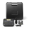 Brother PT-D610BTVP portable label maker with hard case, rechargeable battery, and laminated tape